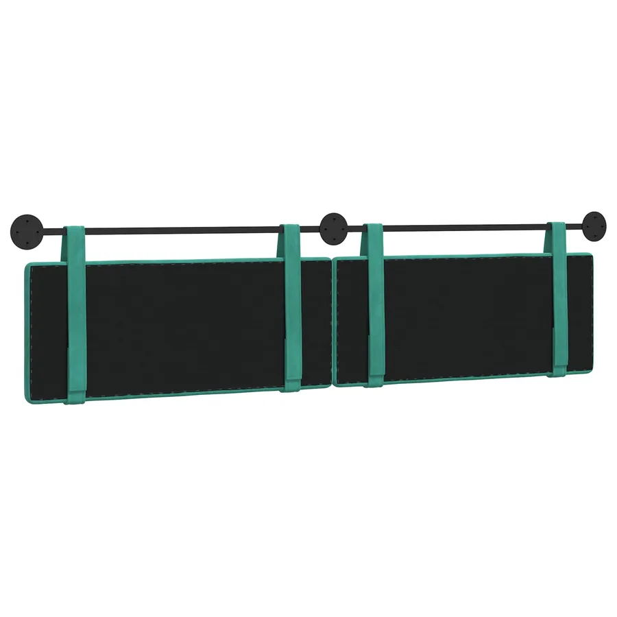 Tête de lit suspendue Turquoise Velours - 7