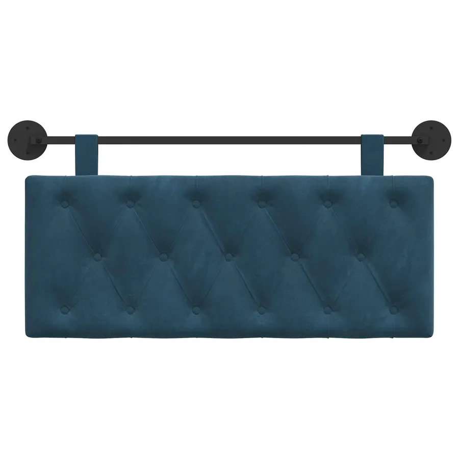 Tête de lit suspendue Avec lumière LED Bleu Velours - 5