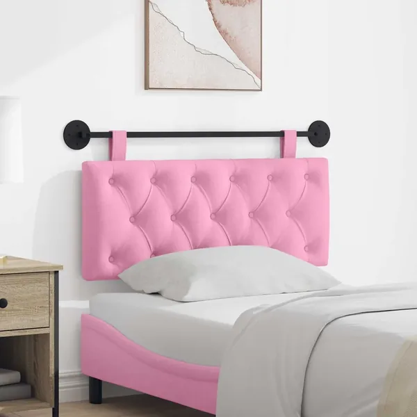 Tête de lit suspendue Rose Tissu