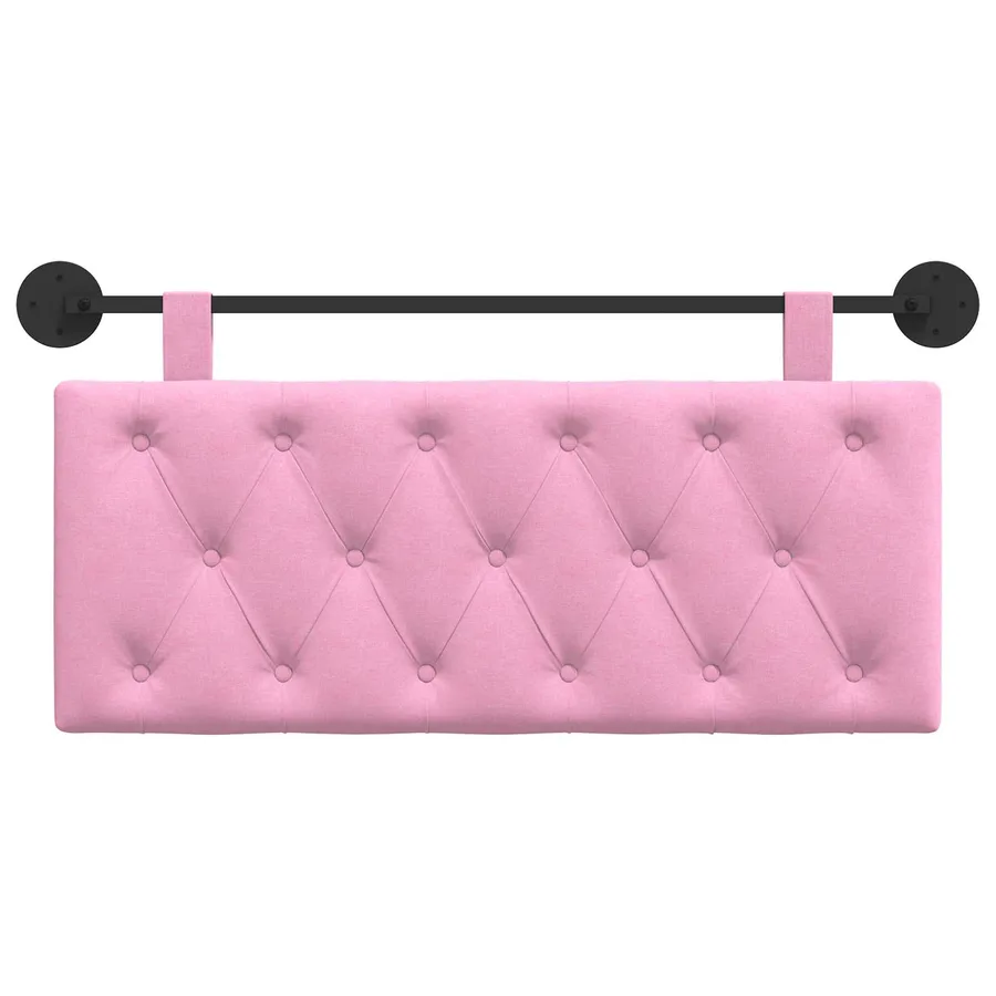 Tête de lit suspendue Rose Tissu - 5