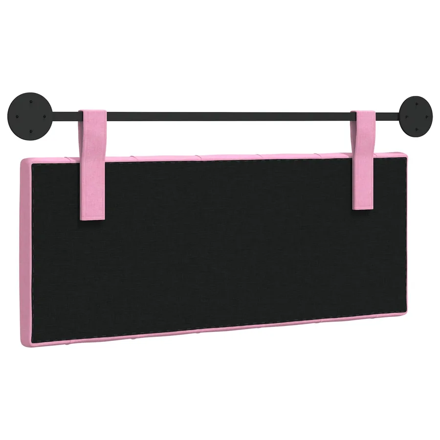 Tête de lit suspendue Rose Tissu - 7