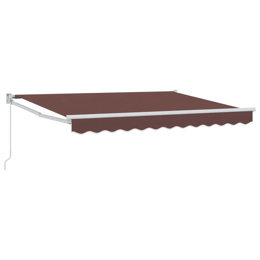 Auvent rétractable Marron 2,5 x 2 m 100% Polyester et Aluminium - 2