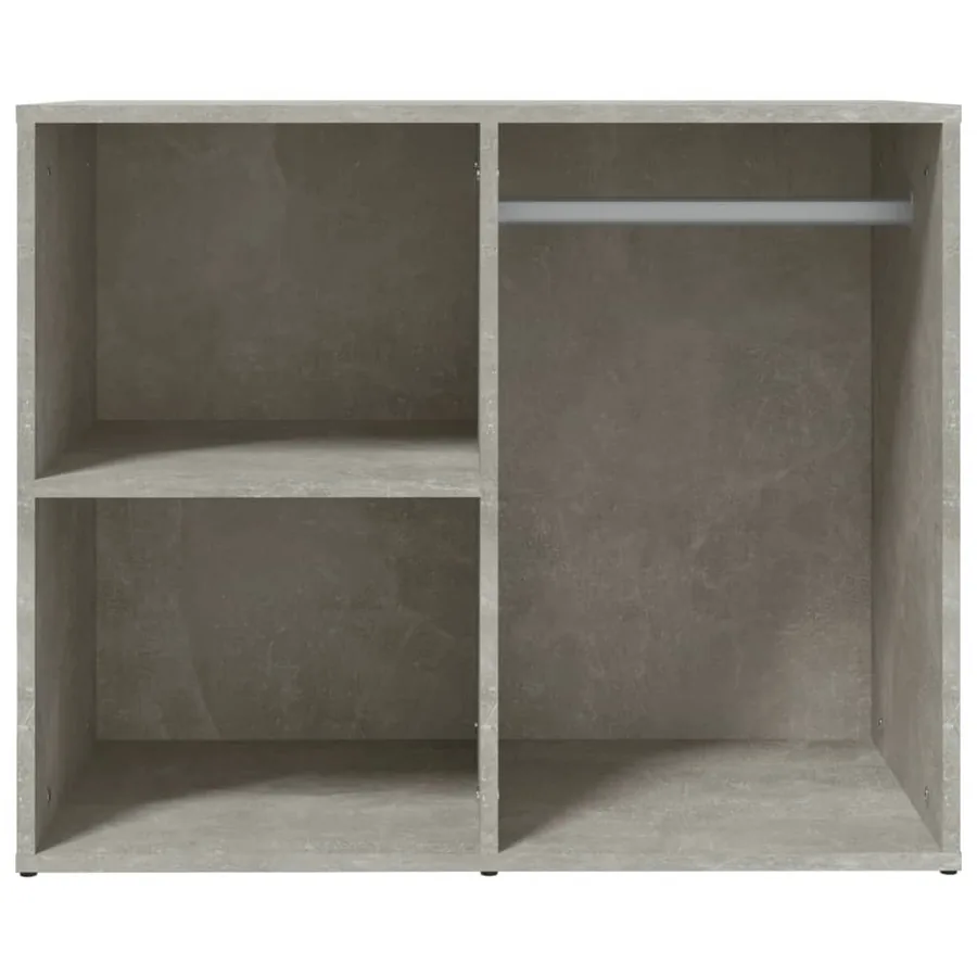 Armoire de dressing Gris béton 80x40x65 cm Bois d'ingénierie - 3