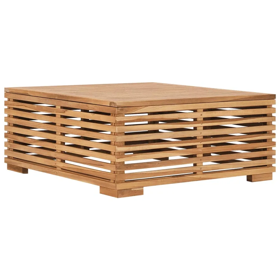 Salon de jardin 4 pcs avec coussin gris foncé Bois de teck - 6