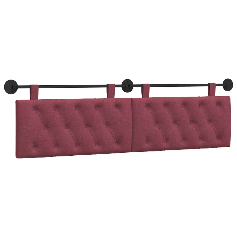 Tête de lit suspendue Bordeaux Tissu - 2