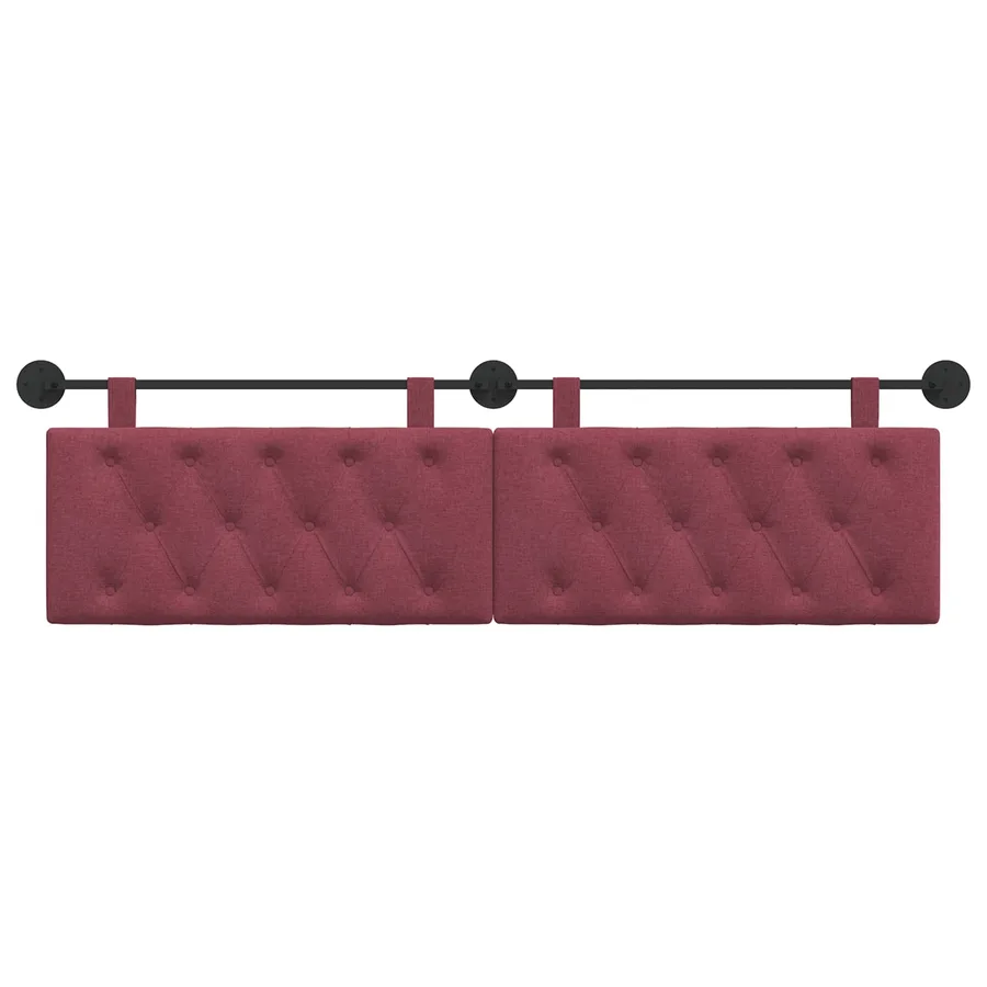 Tête de lit suspendue Bordeaux Tissu - 5