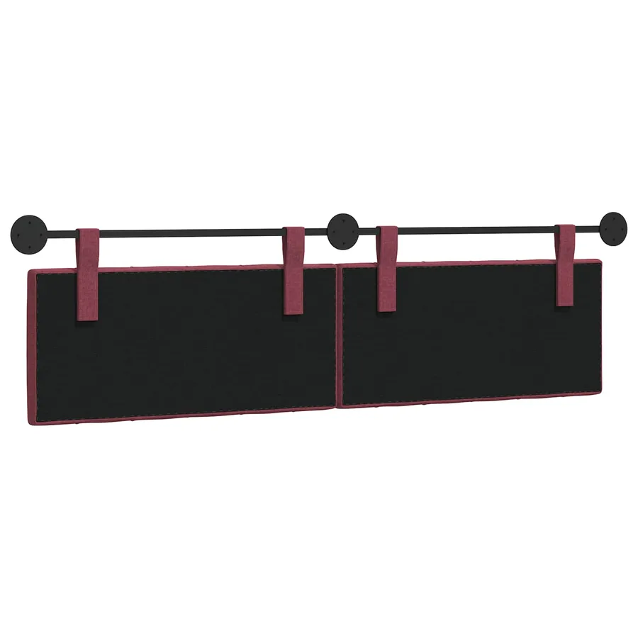 Tête de lit suspendue Bordeaux Tissu - 7