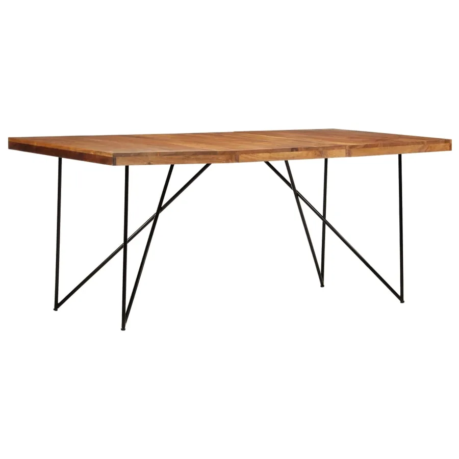 Table à manger 180x90x76 cm Bois d'acacia massif - 7
