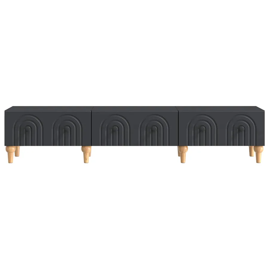 Meuble TV avec tiroir Noir 147 x 34,5 x 30 cm Bois d'ingénierie - 6