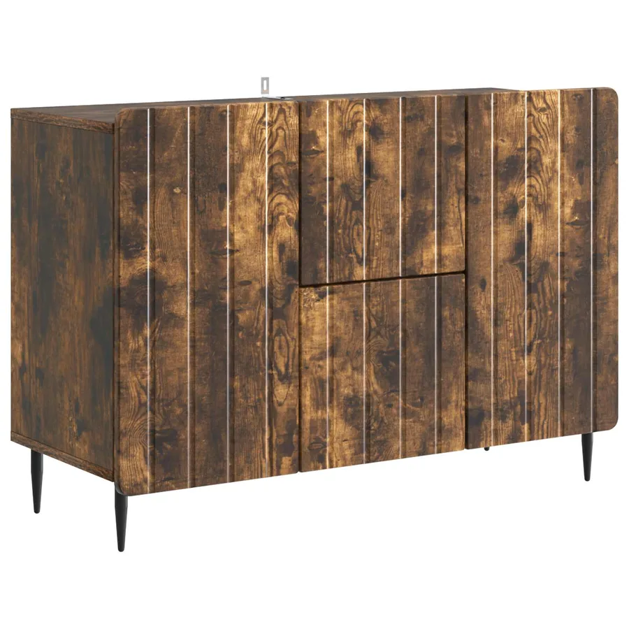 Buffet Chêne fumé 89 x 34,5 x 62 cm Bois d'ingénierie - 2