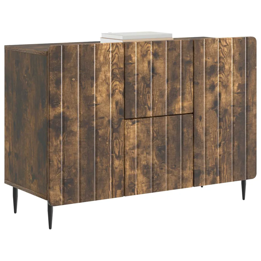 Buffet Chêne fumé 89 x 34,5 x 62 cm Bois d'ingénierie - 3