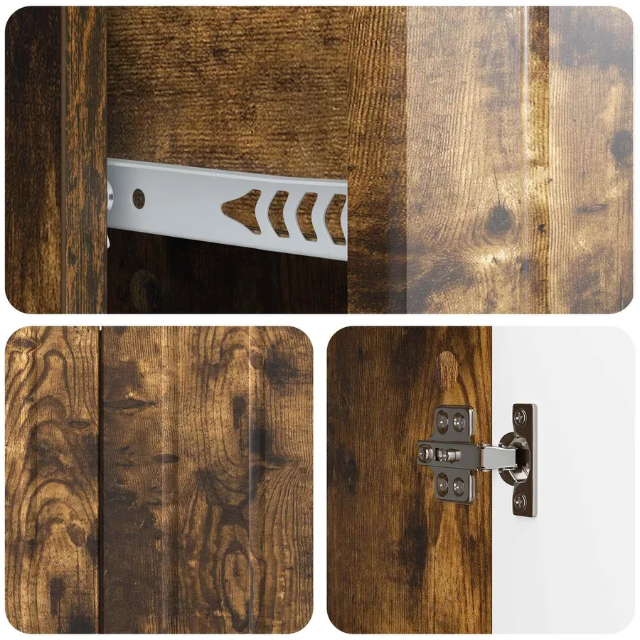 Buffet Chêne fumé 89 x 34,5 x 62 cm Bois d'ingénierie - 9