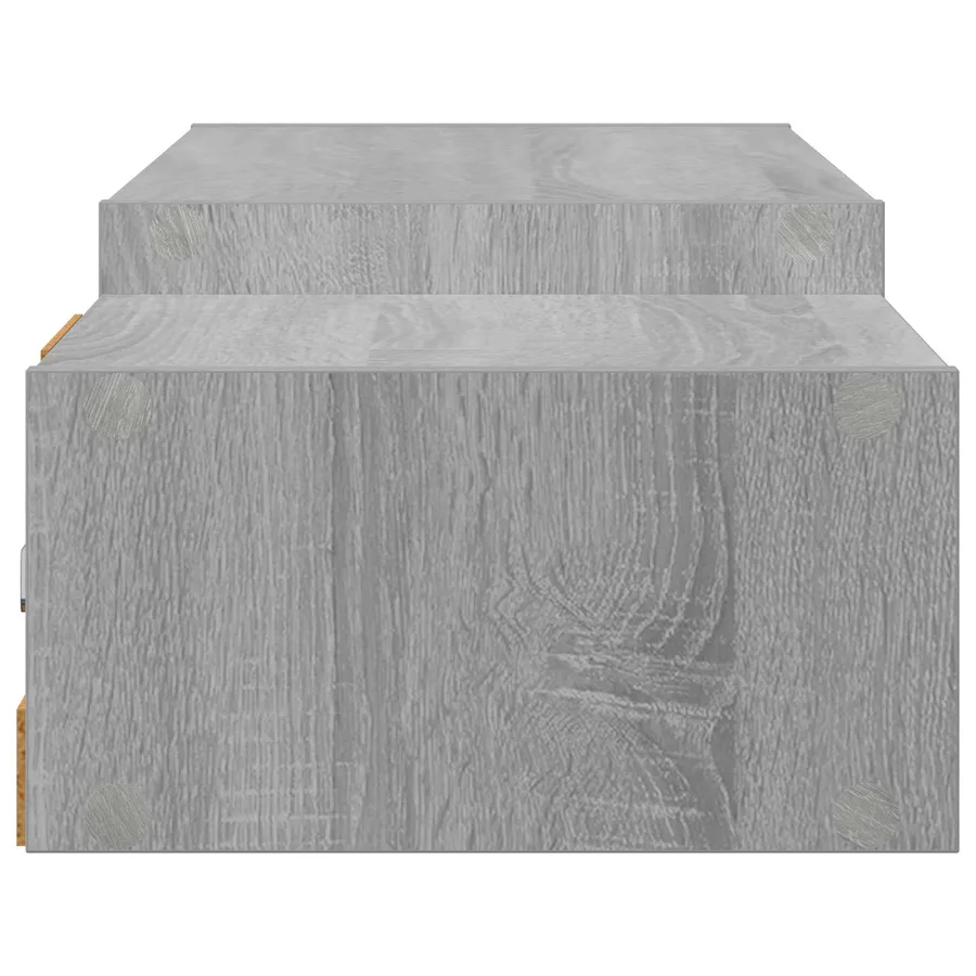 Meuble TV mural Montage mural Sonoma gris 140 x 28 x 21 cm - 6