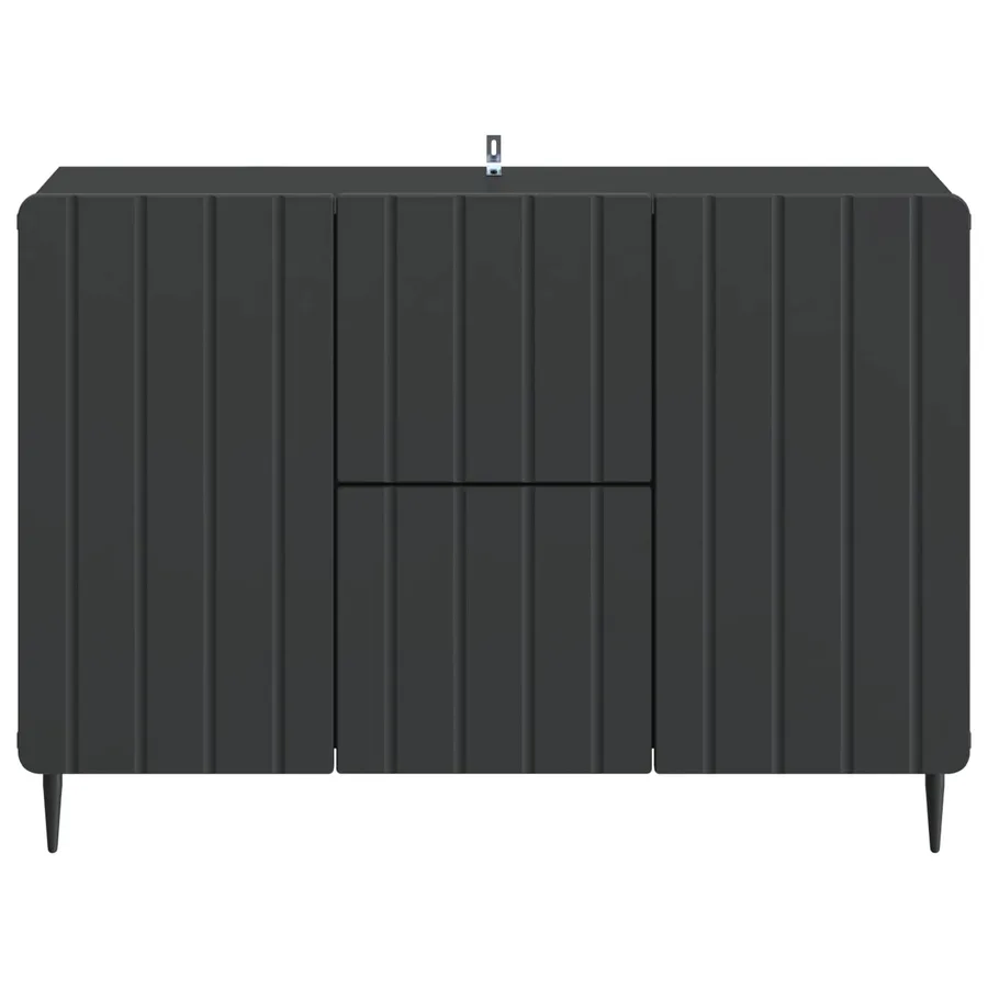 Buffet avec tiroir Noir 89 x 34,5 x 62 cm Bois d'ingénierie - 6