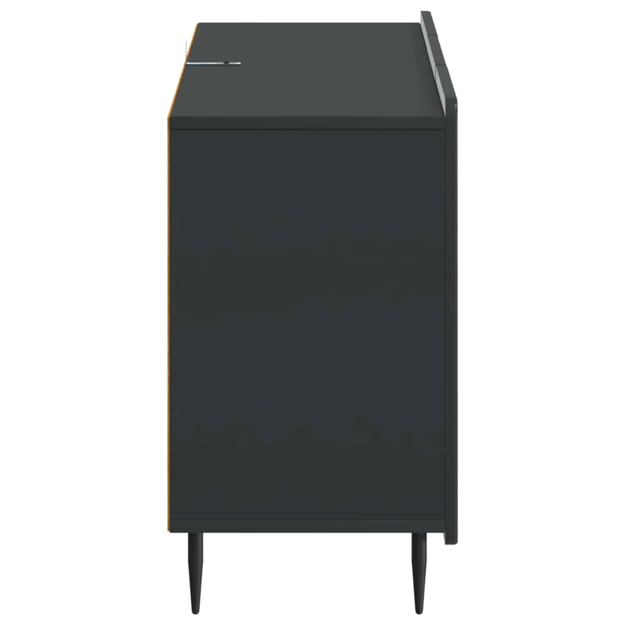 Buffet avec tiroir Noir 89 x 34,5 x 62 cm Bois d'ingénierie - 7