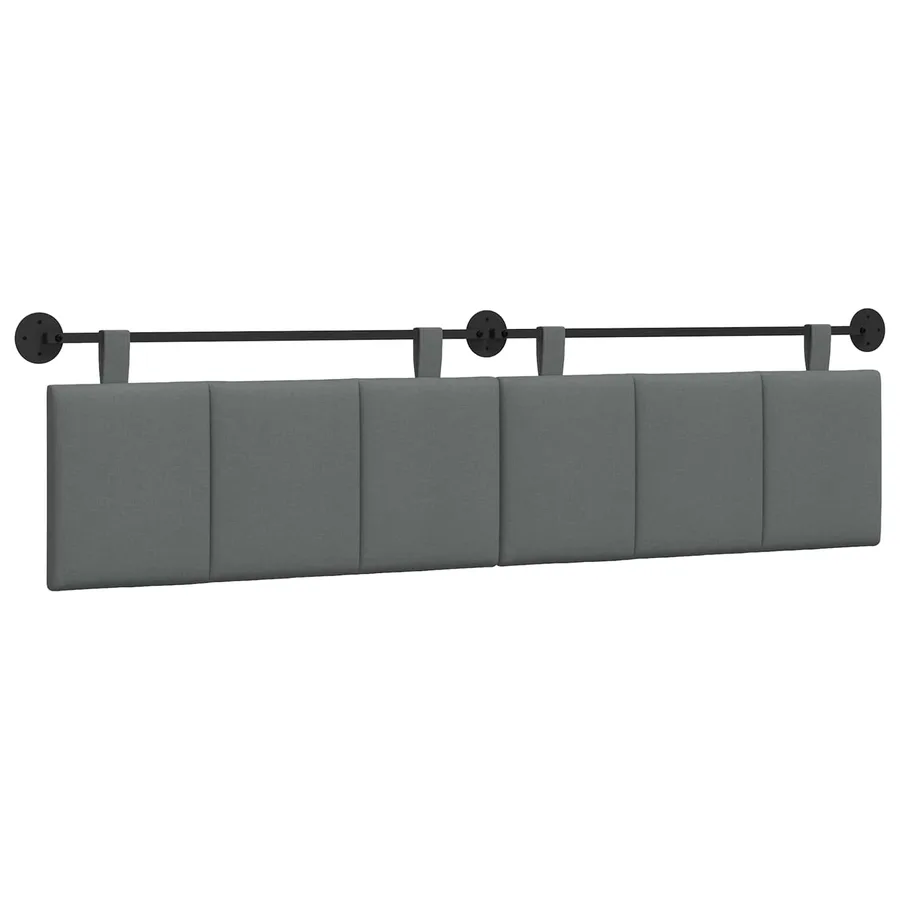 Tête de lit suspendue Gris foncé Tissu - 2