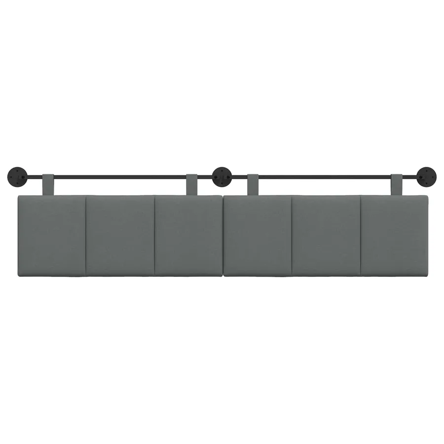Tête de lit suspendue Gris foncé Tissu - 5