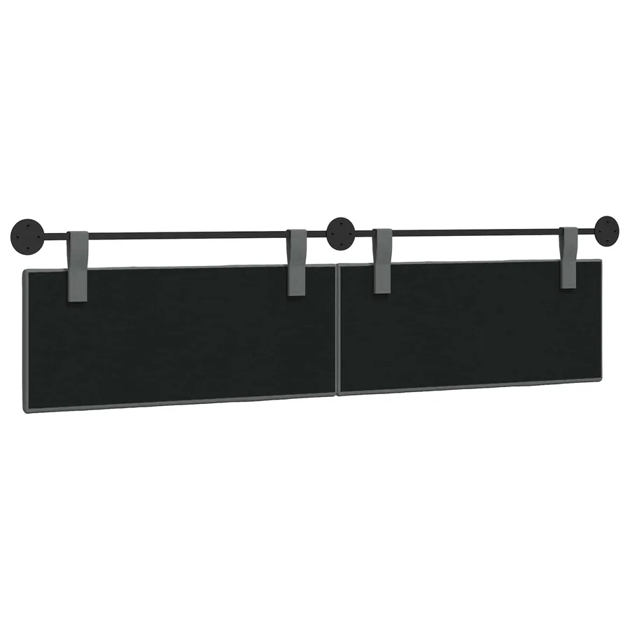 Tête de lit suspendue Gris foncé Tissu - 7