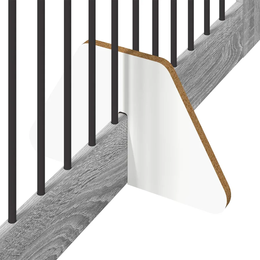 Porte de chien pliable avec supports 4 pcs Sonoma gris 401 cm - 5