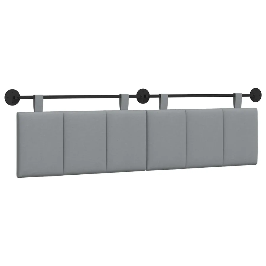 Tête de lit suspendue Gris clair Tissu - 2
