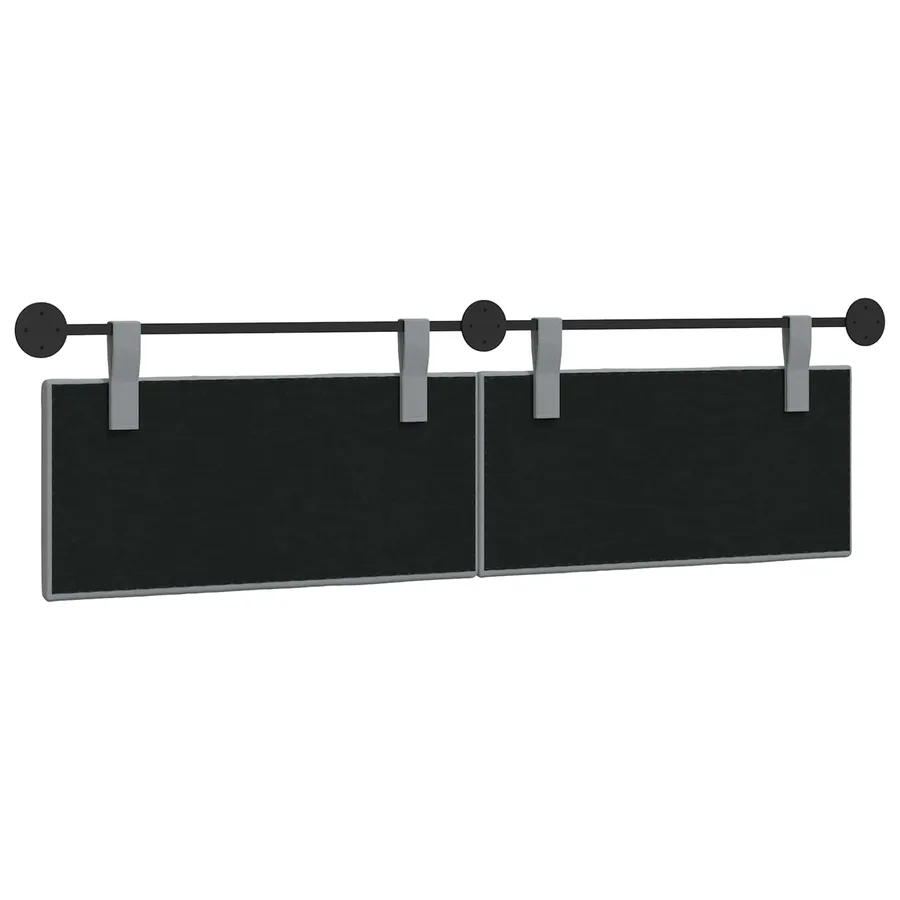 Tête de lit suspendue Gris clair Tissu - 7