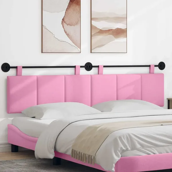Tête de lit suspendue Rose Tissu