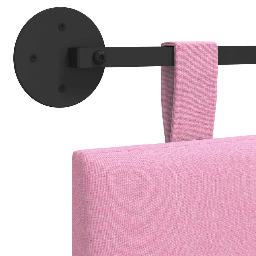 Tête de lit suspendue Rose Tissu - 9
