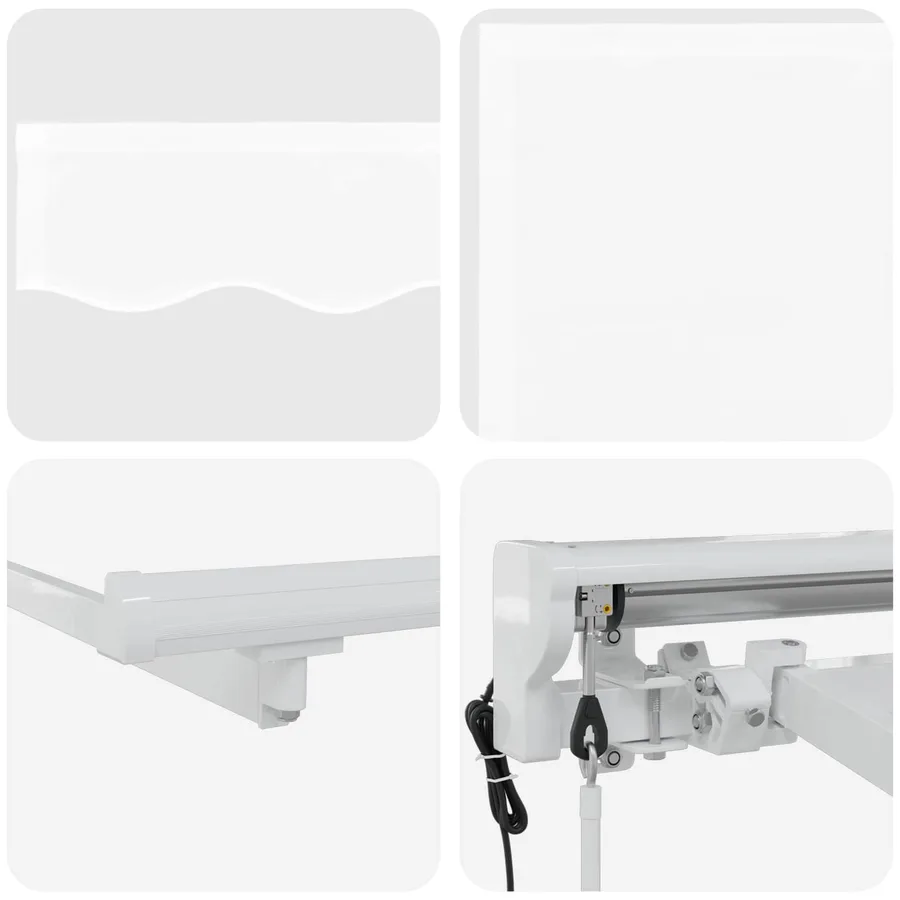 Auvent rétractable électrique Blanc 4,5 × 3 m - 7
