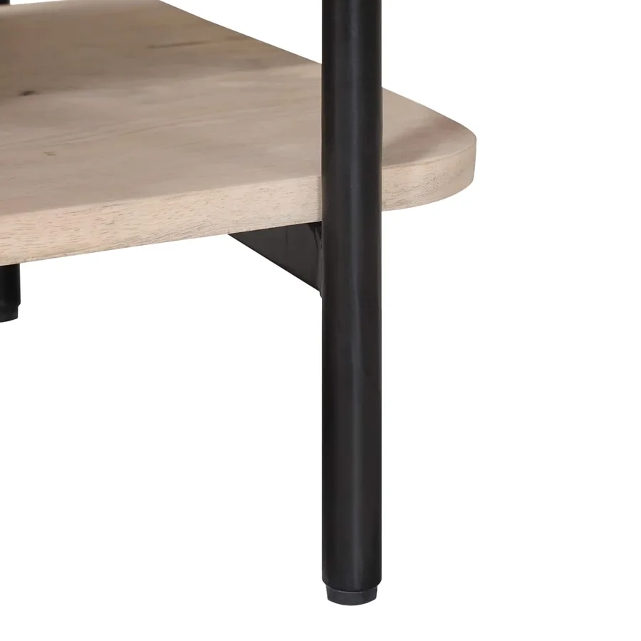 Table de chevet faite main Blanc 40 x 35 x 45 cm - 10
