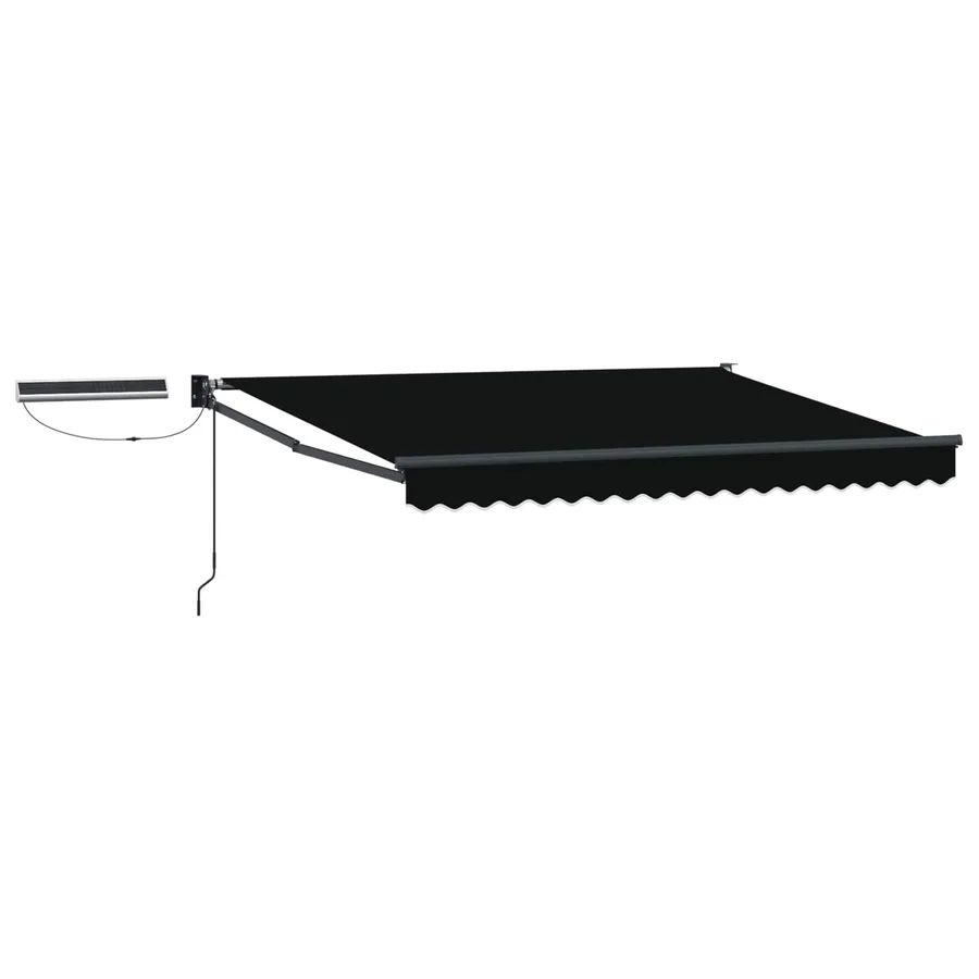 Auvent rétractable électrique Noir et anthracite 3 x 2,5 m - 2