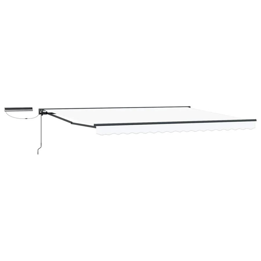 Auvent rétractable électrique Blanc et anthracite 4,5 × 3 m - 2