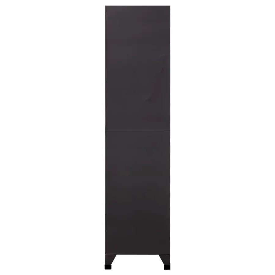 Armoire à casiers Anthracite et blanc 90x40x180 cm Acier - 4