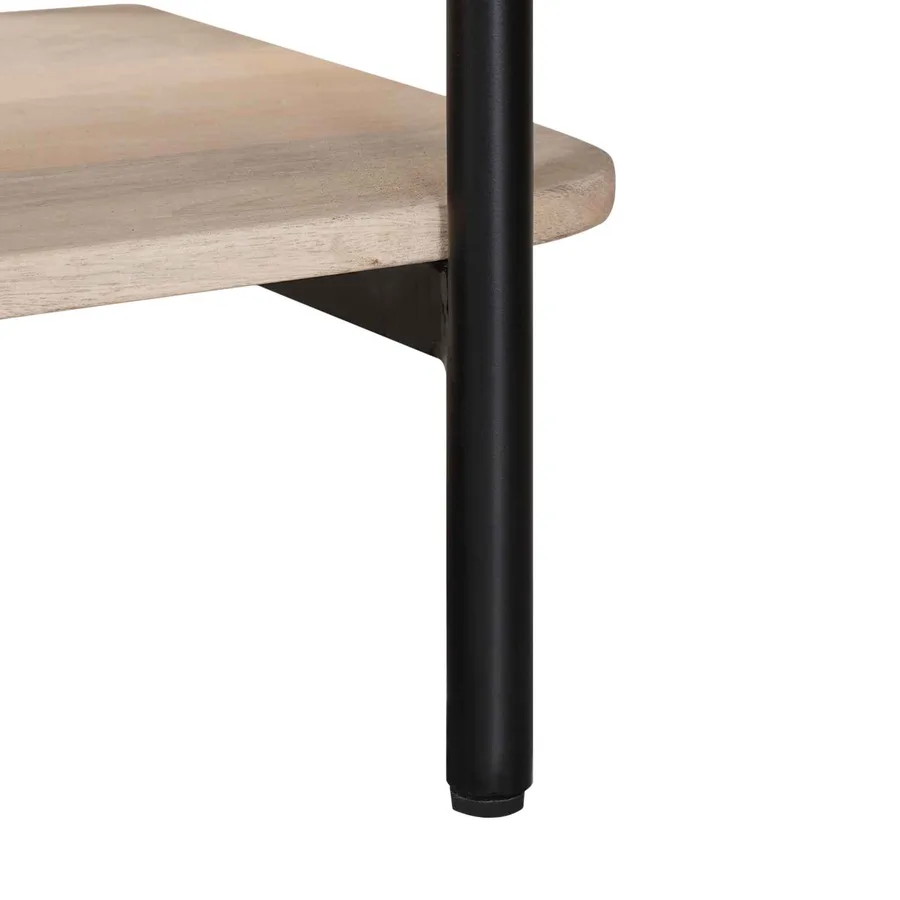 Table d'appoint faite main Blanc 100 x 30 x 76 cm - 10