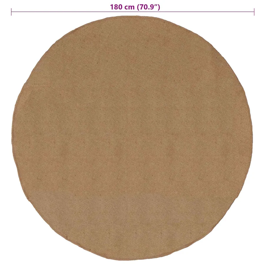 Tapis de surface Naturel Ø 180 cm Jute - 7