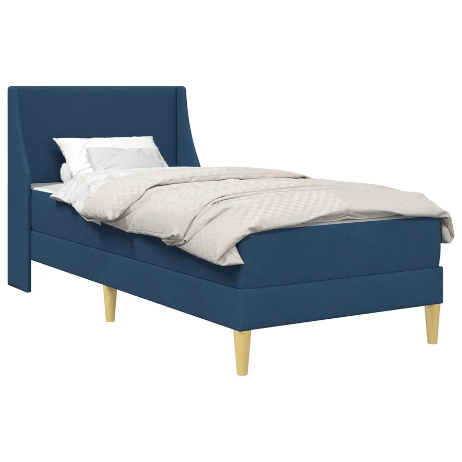 Cadre de lit avec matelas Bleu 80x 200 cm Polyester - 2