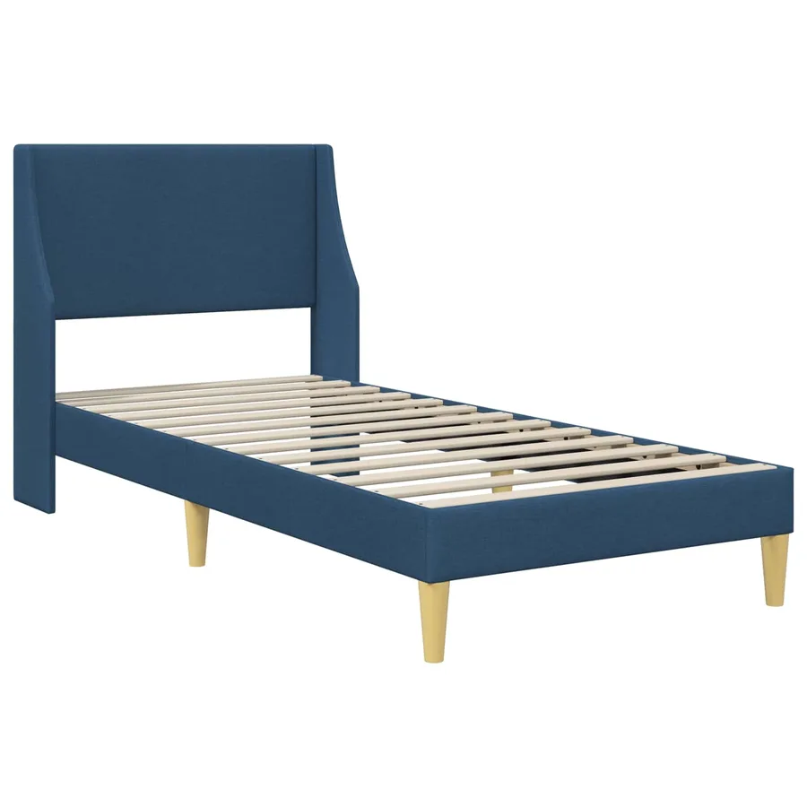 Cadre de lit avec matelas Bleu 80x 200 cm Polyester - 4