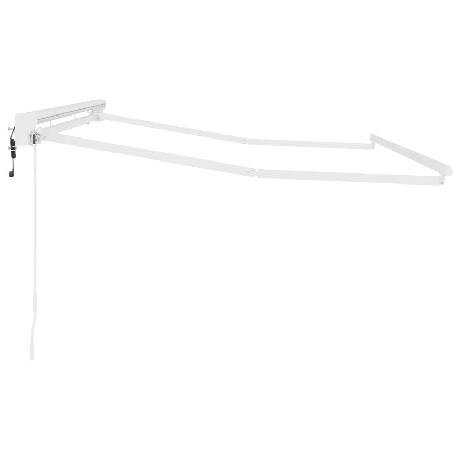 Cadre de store rétractable électrique Blanc 3,5 x 2,5 m Acier - 4