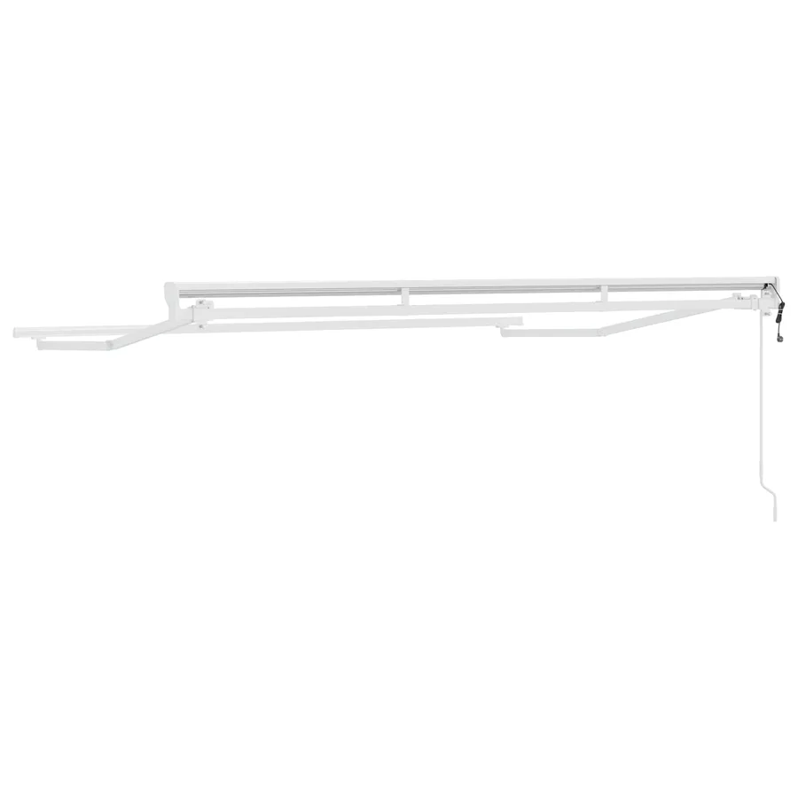 Cadre de store rétractable électrique Blanc 3,5 x 2,5 m Acier - 5