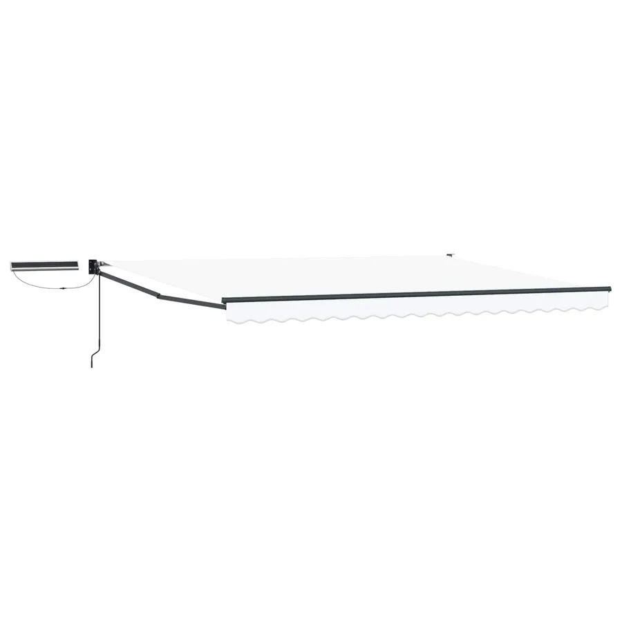 Auvent rétractable électrique Blanc et anthracite 4,5 × 3 m - 2