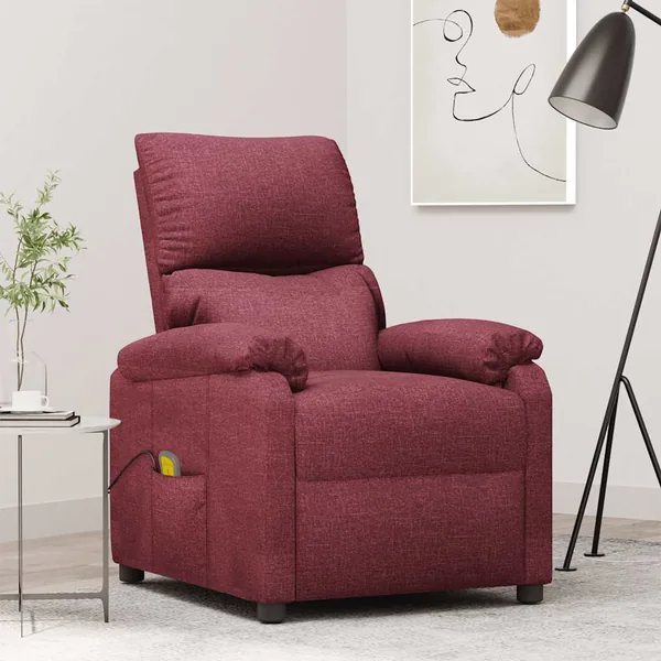 Fauteuil de massage Rouge bordeaux Tissu
