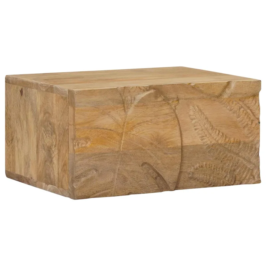 Table de chevet faite main Marron Teck 40 x 30 x 20 cm - 3