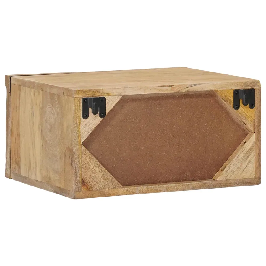 Table de chevet faite main Marron Teck 40 x 30 x 20 cm - 7