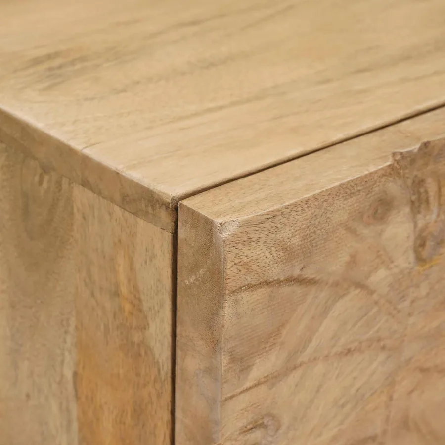 Table de chevet faite main Marron Teck 40 x 30 x 20 cm - 8