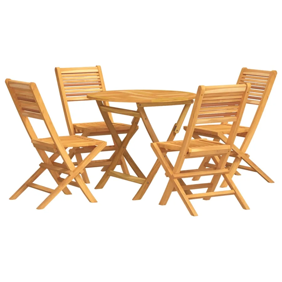 Ensemble à manger de jardin 5 pcs Bois de teck massif - 2