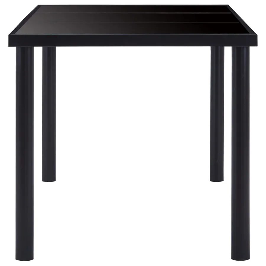 Table à manger Noir 200x100x75 cm Verre trempé - 3