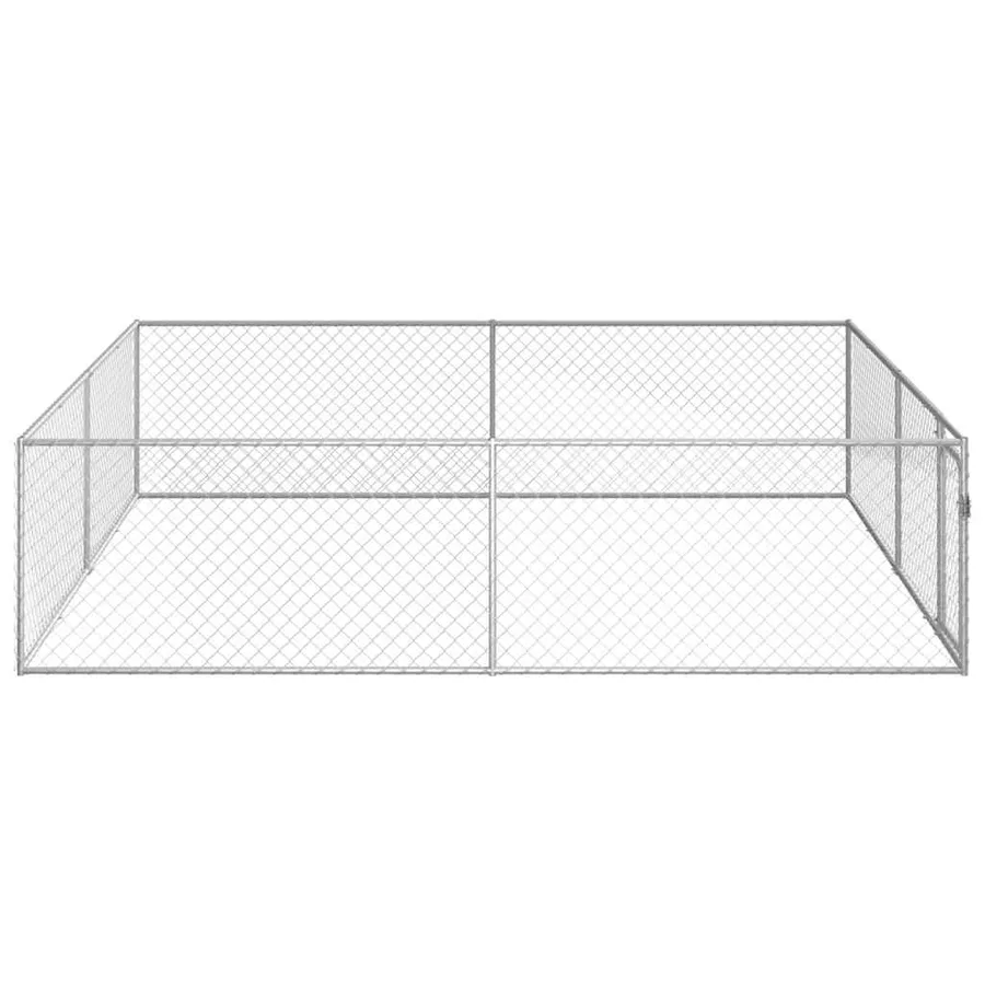 Chenil extérieur pour chiens Acier galvanisé 4x4x1 m - 4