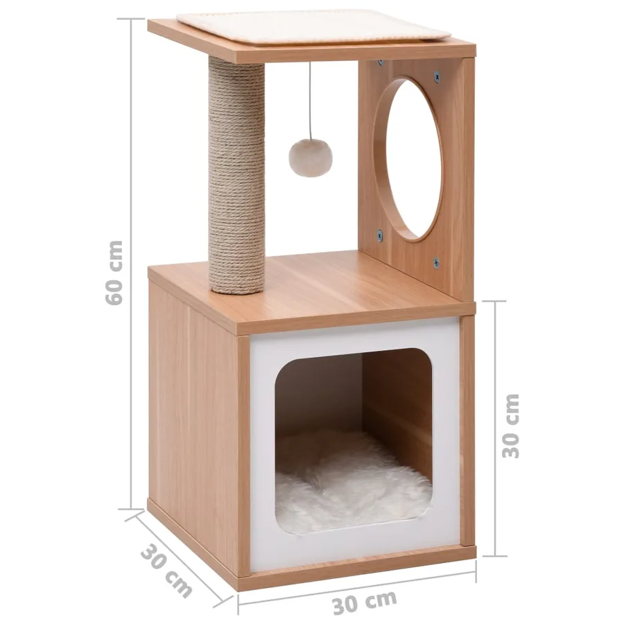 Arbre à chat avec tapis à gratter en sisal 60 cm - 8