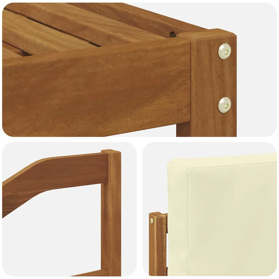 Ensemble de canapés d'extérieur 8 pcs Naturel et Crème - 6