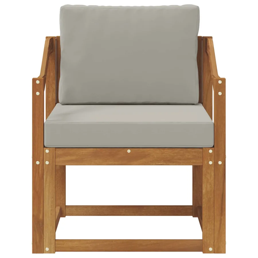 Canapé d’extérieur Bois d'acacia massif et polyester - 3