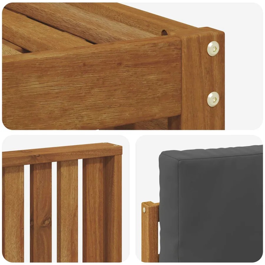 Ensemble de canapé d'angle 7 pcs Naturel et Anthracite - 6